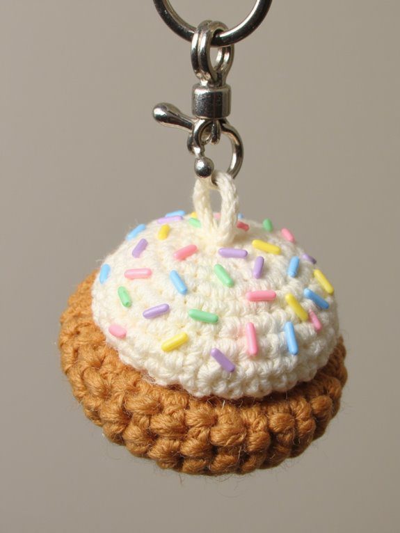 adorable mini donut keychain