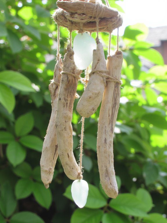 boho driftwood wind chimes