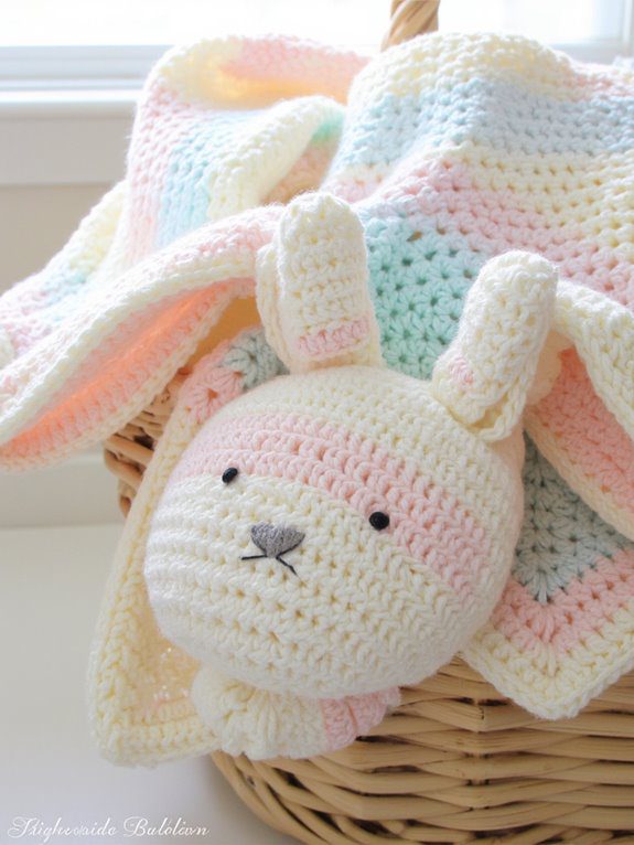bunny lovey blanket crochet