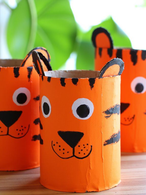 cardboard tube tiger crafts