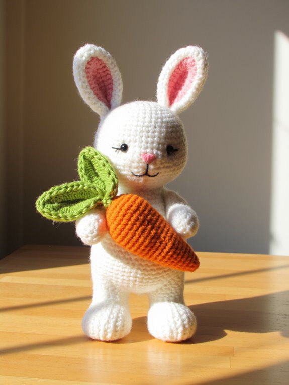 charming bunny with carrot