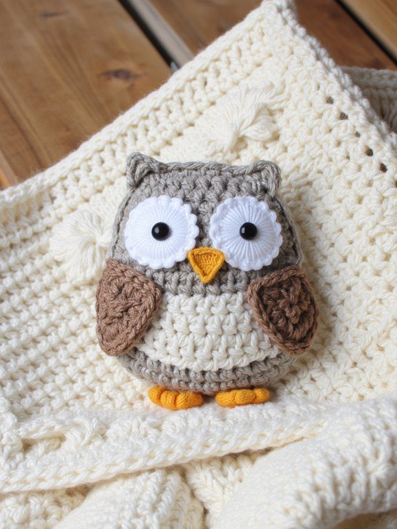 charming flat owl appliqu s