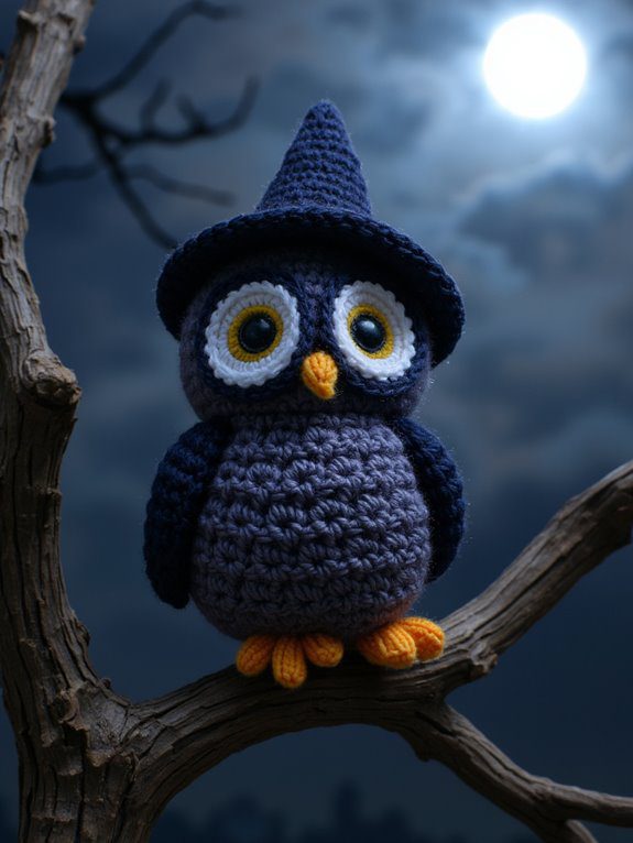 charming halloween witch owls