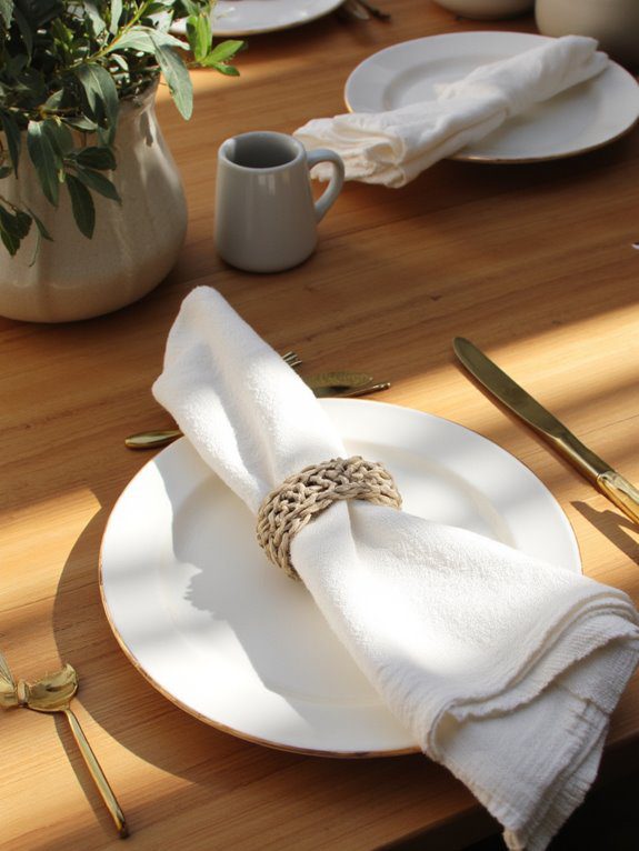 charming macrame napkin rings