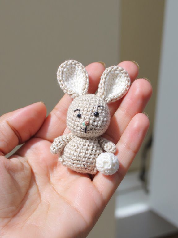 charming pocket sized crochet bunny