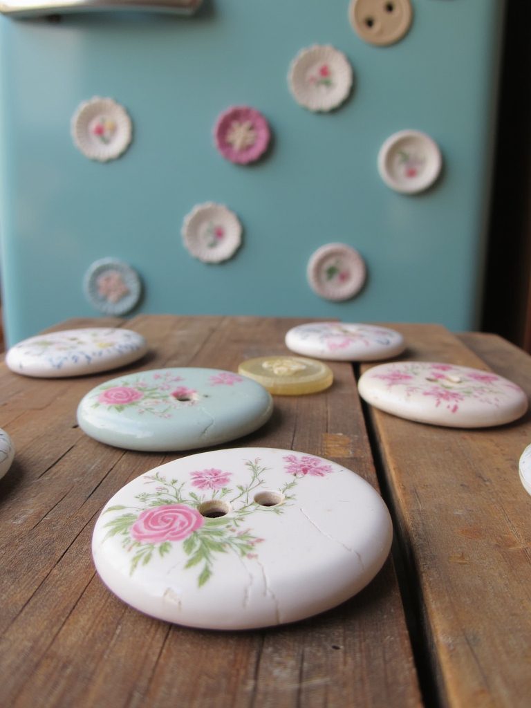 charming vintage button magnets