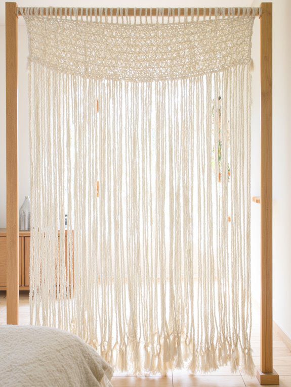 charming woven macrame divider