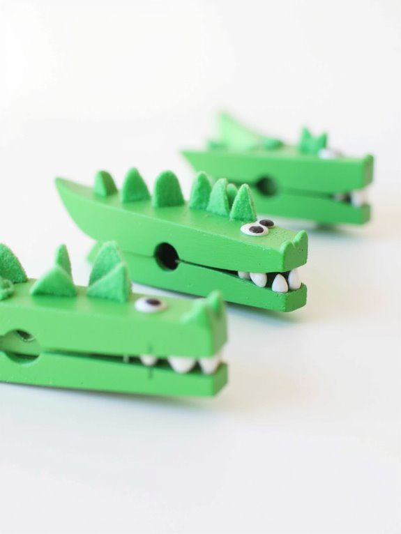 clever clothespin crocodile craft