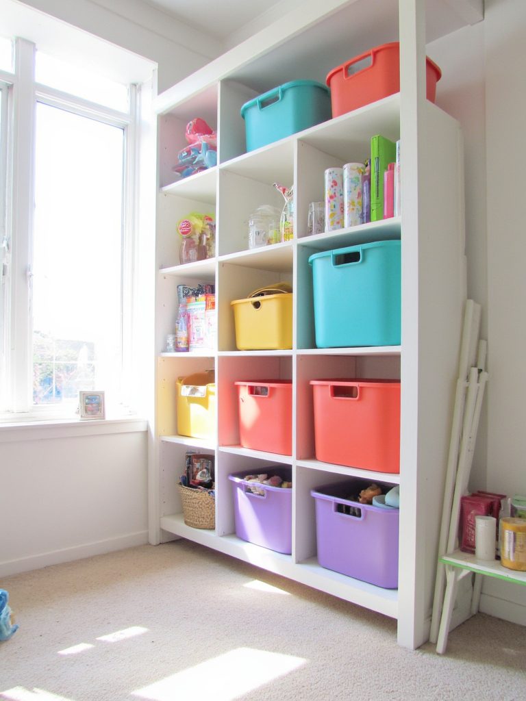 color coded cube storage system