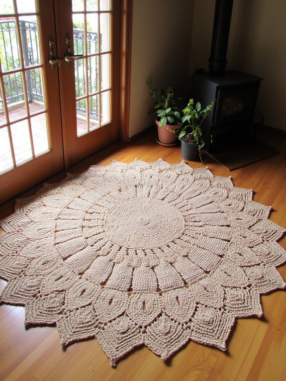 colorful boho mandala rug