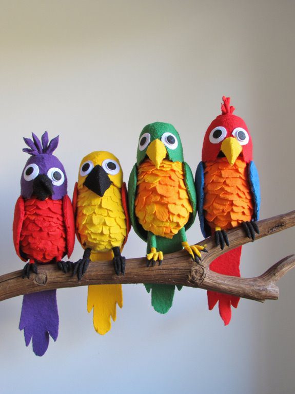 colorful foam parrot craft