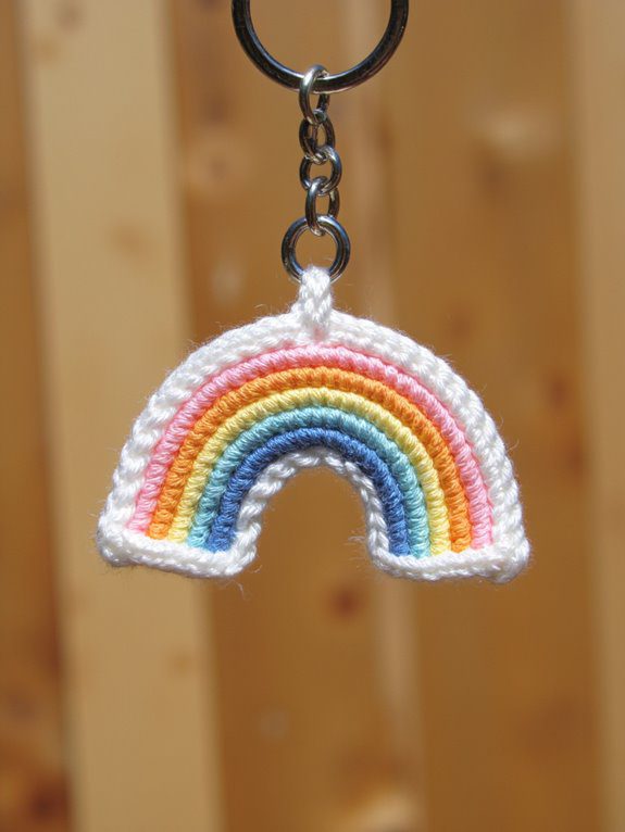 colorful handmade keychain project