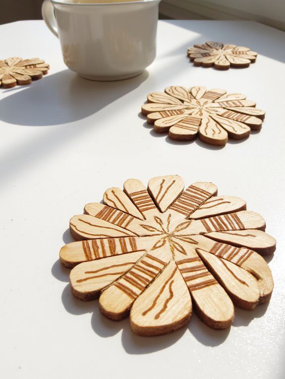 colorful mandala coasters craft