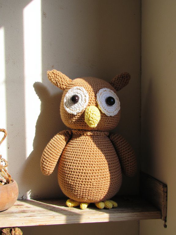cozy crochet owl decor