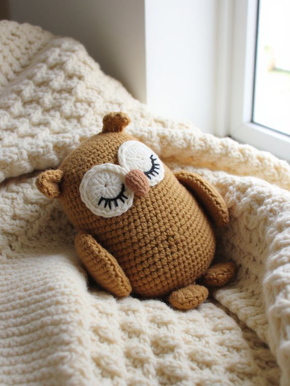 cozy crochet owl plushie