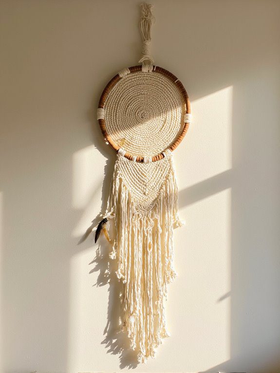cozy macrame dreamcatcher decor