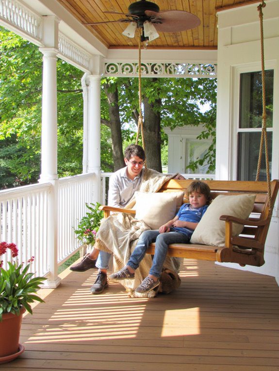 cozy outdoor swing experience