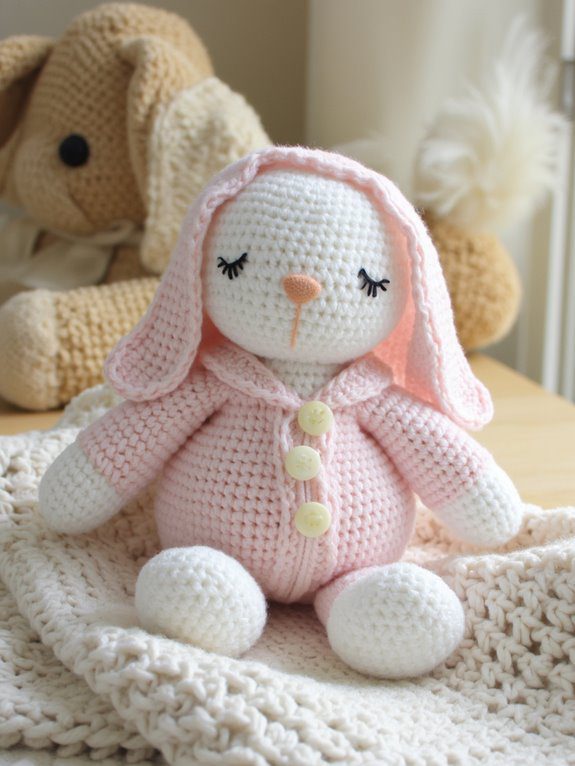 cozy pajama wearing bunny
