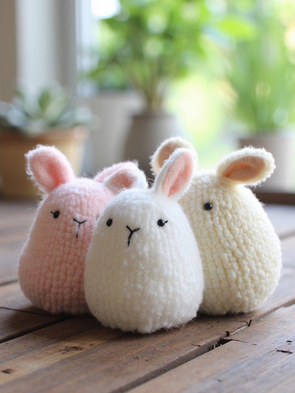 craft adorable pom pom bunnies