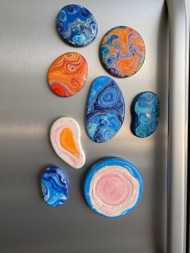 creative abstract art magnets