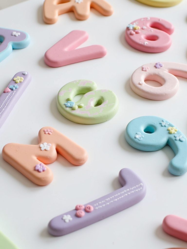 creative clay letter magnets