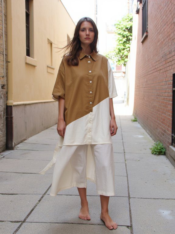 creative longline shirt dress