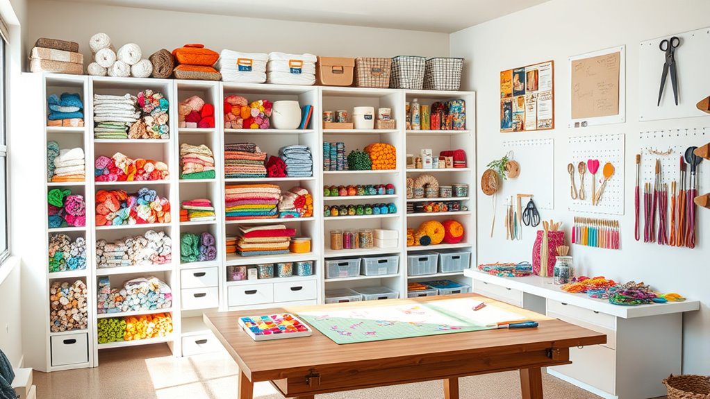 creative shelving for crafting
