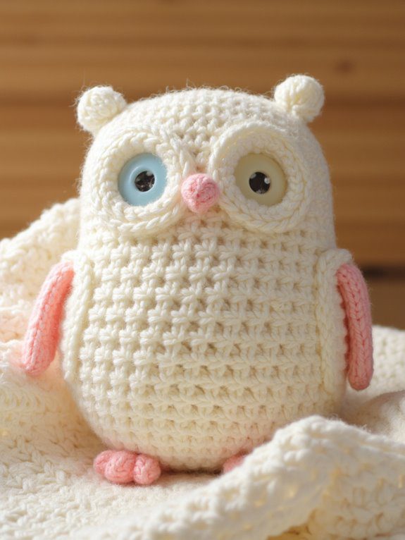 cuddly baby owl rattle