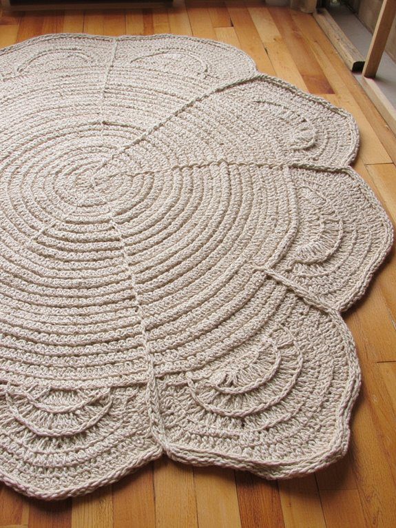 customizable hexagon motif rug