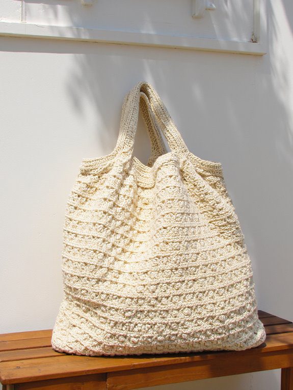 customizable oversized crochet tote