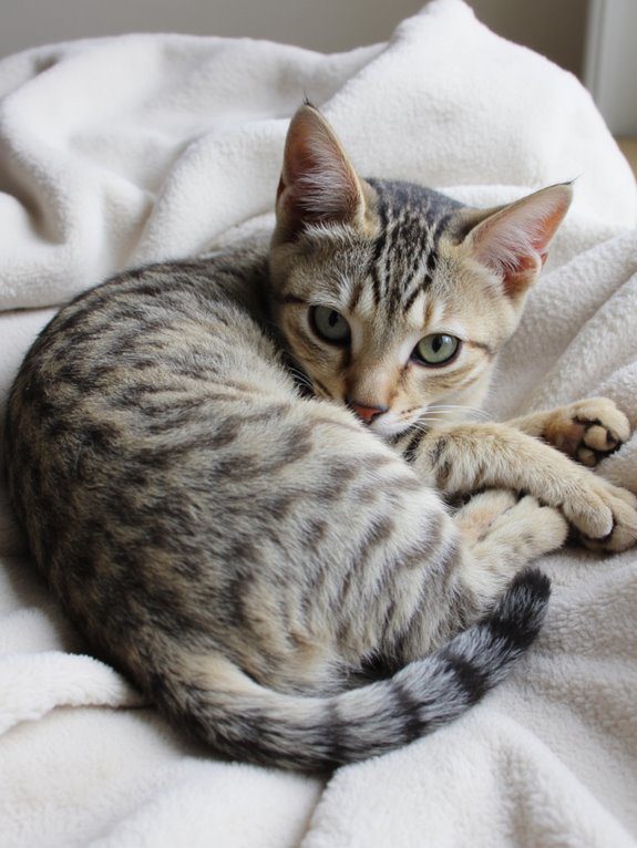 customizable snuggly striped cat