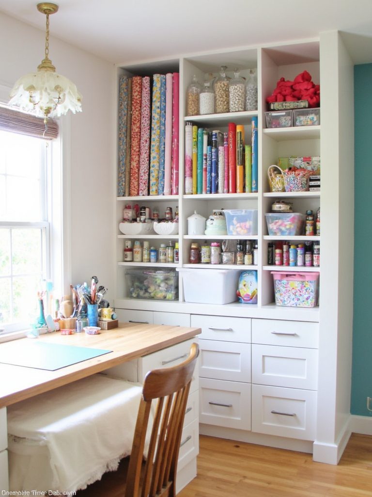 customized craft desk organization