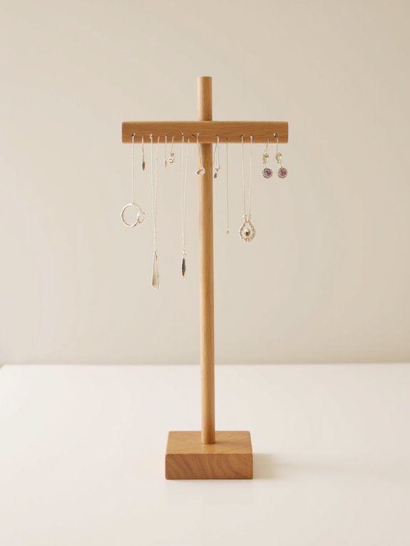 diy popsicle stick earring rack