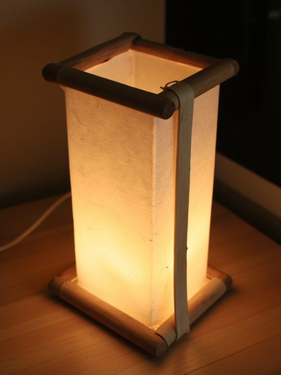 diy vellum tabletop lantern