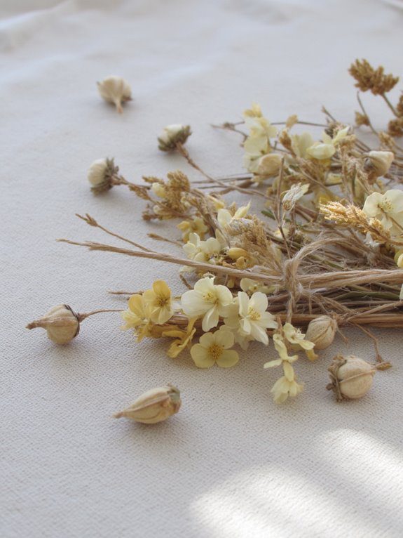 dried floral glass ornaments