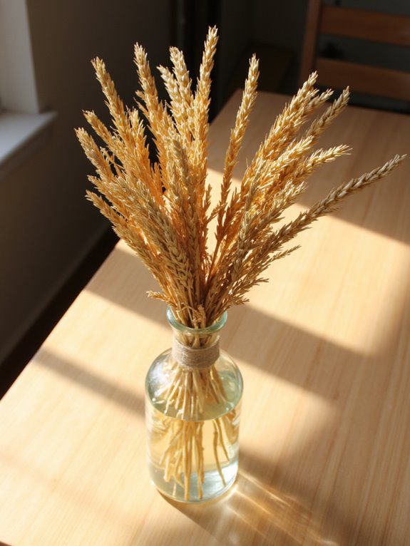 dried wheat rustic centerpiece