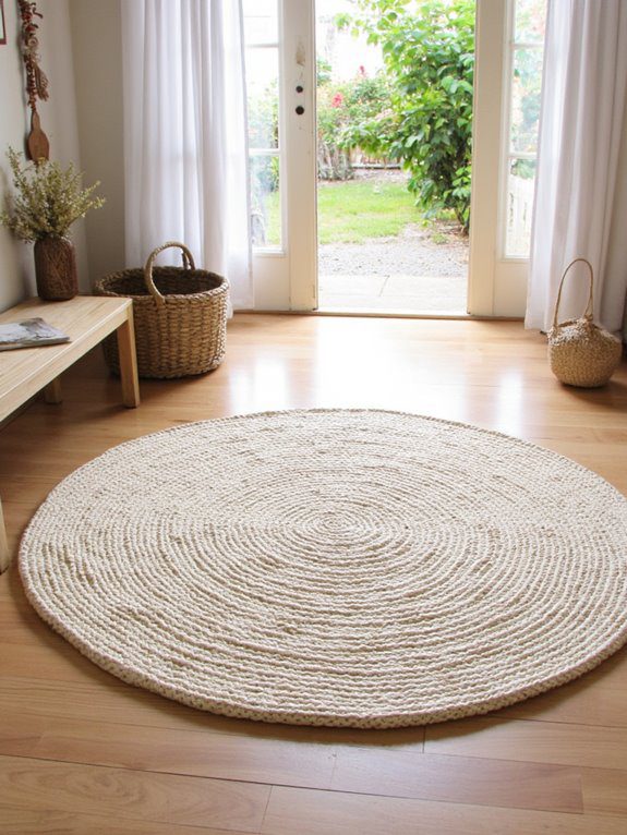 durable crochet rope rug