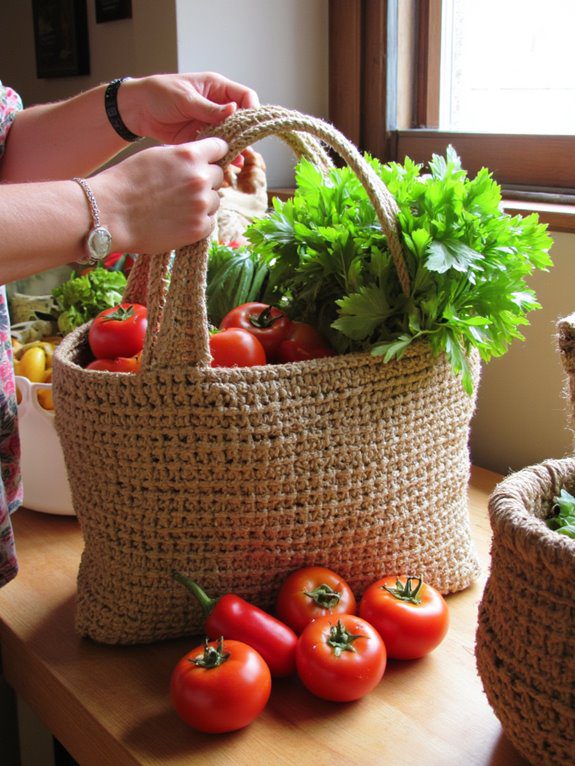 eco friendly crochet market bags