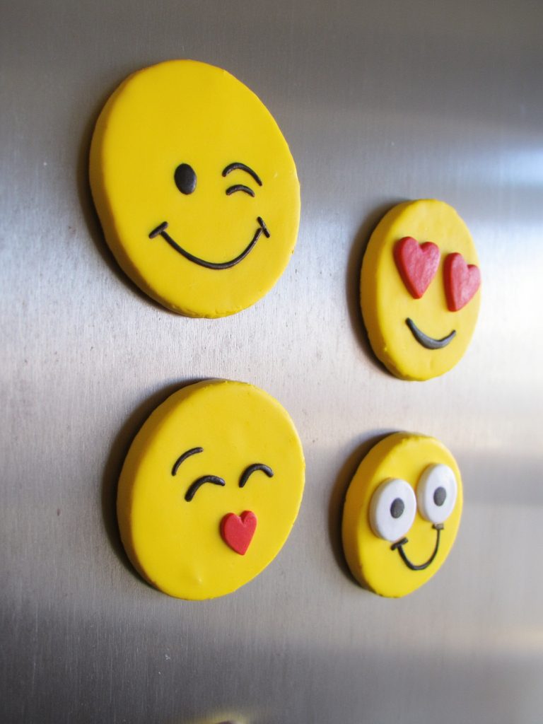 emoji magnets with clay