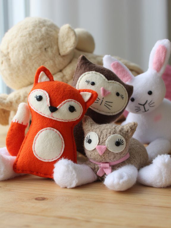 felt animal finger puppets