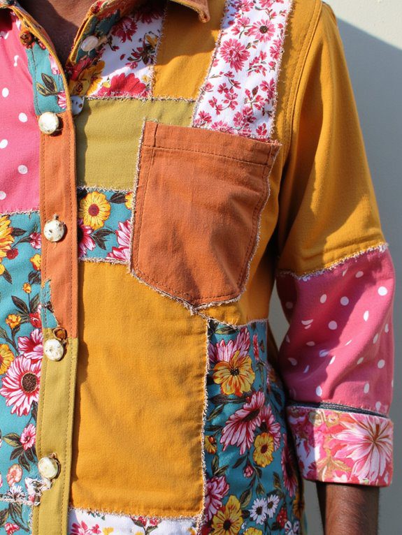 floral patchwork retro style