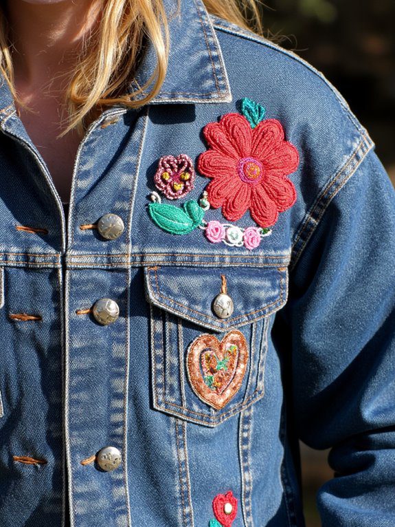 hand sewn jacket accent patches