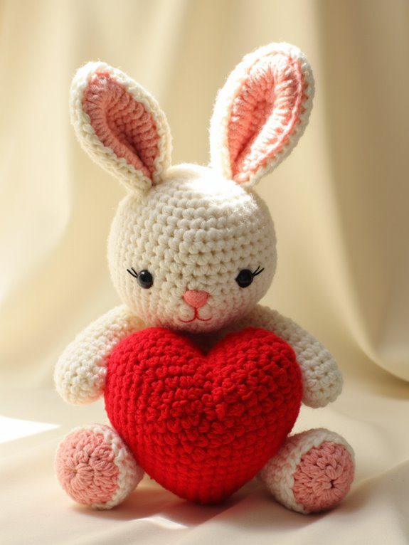 heartfelt crochet bunny gift