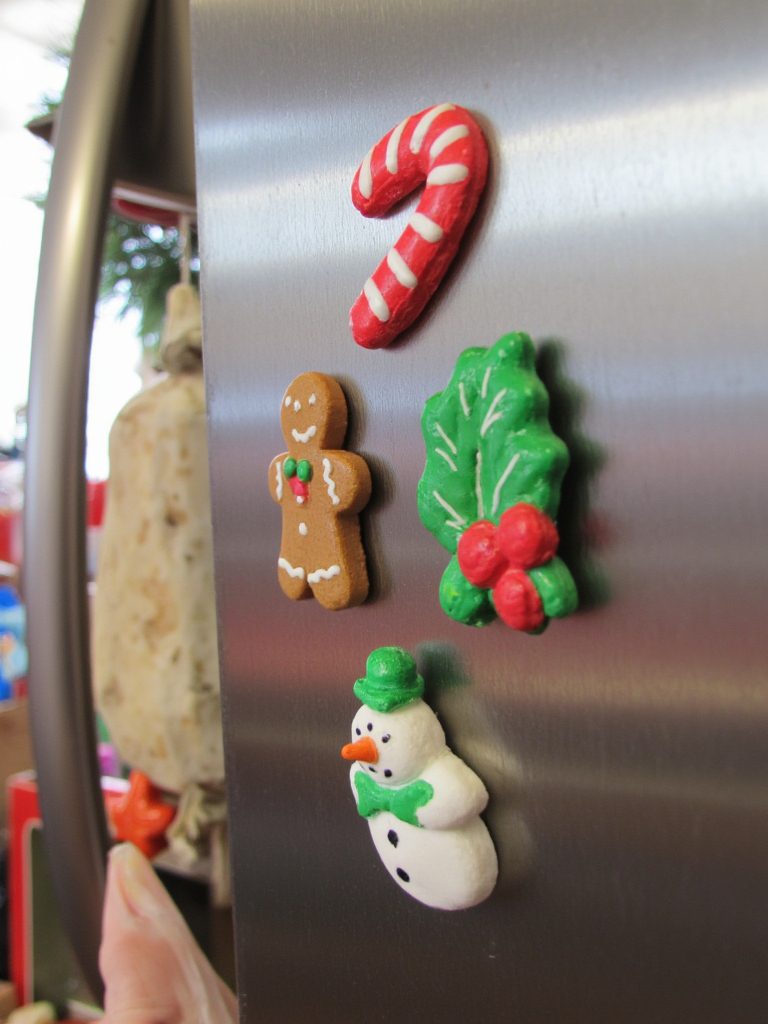 holiday themed clay magnets