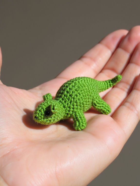mini amigurumi dinosaur project