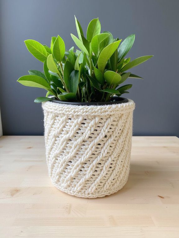 minimalist crochet pot covers