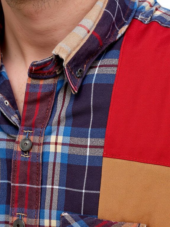 mix plaid and solids