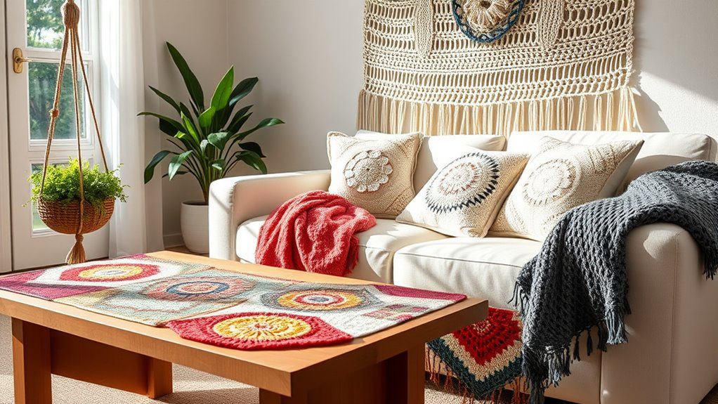 modern crochet home decor