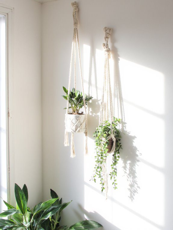natural textured plant hangers