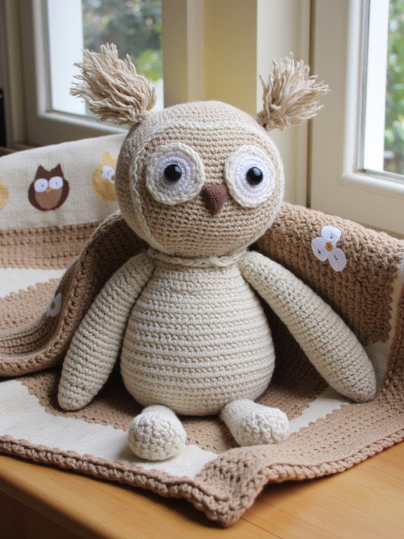 owl blanket and plush